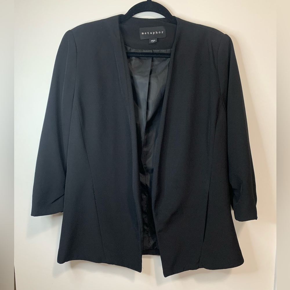 Metaphor blazer. Women’s size L. Black jacket/coat. EUC - Picture 4 of 8